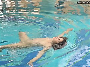 super-fucking-hot tattooed Czech luxurious in the pool