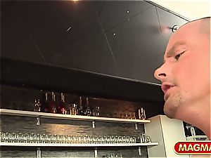 nubile from Germany naughty for a immense spunk-pump at the bar